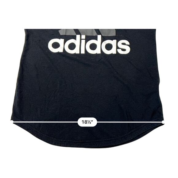 Adidas Linear Logo ClimaLite Racerback Tank Top MEDIUM Black Sportswear Casual - Picture 3 of 9